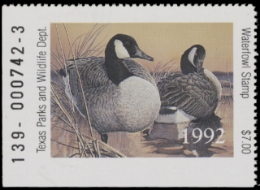 Scan of 1992 Texas Duck Stamp