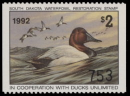 Scan of 1992 South Dakota Duck Stamp