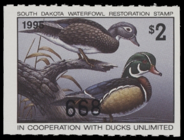 Scan of 1995 South Dakota Duck Stamp