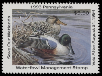 Scan of 1993 Pennsylvania Duck Stamp