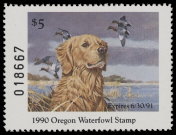 Scan of 1990 Oregon Duck Stamp