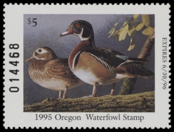 Scan of 1995 Oregon Duck Stamp