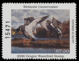 Scan of 2006 Oregon Duck Stamp