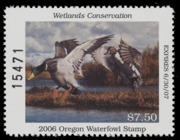 Scan of 2006 Oregon Duck Stamp