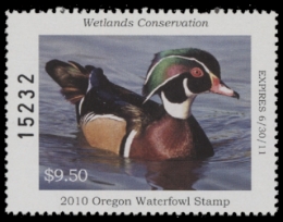 Scan of 2010 Oregon Duck Stamp