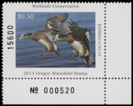 Scan of 2013 Oregon Duck Stamp