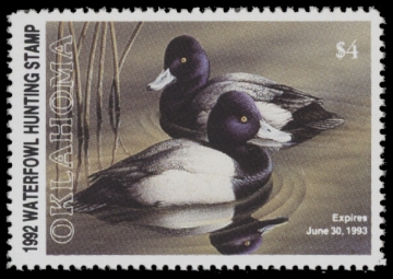 Scan of 1992 Oklahoma Duck Stamp