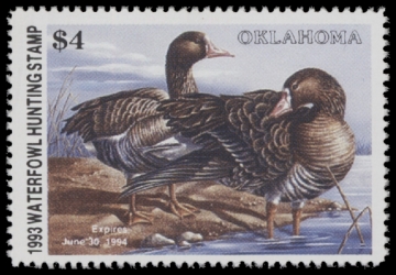 Scan of 1993 Oklahoma Duck Stamp