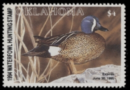 Scan of 1994 Oklahoma Duck Stamp