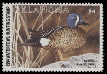 Scan of 1994 Oklahoma Duck Stamp