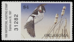 Scan of 1996 Oklahoma Duck Stamp