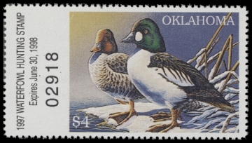 Scan of 1997 Oklahoma Duck Stamp