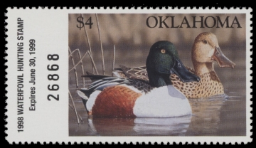 Scan of 1998 Oklahoma Duck Stamp