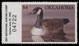 Scan of 2001 Oklahoma Duck Stamp