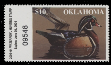 Scan of 2003 Oklahoma Duck Stamp