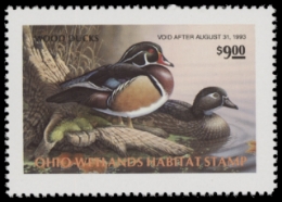 Scan of 1992 Ohio Duck Stamp