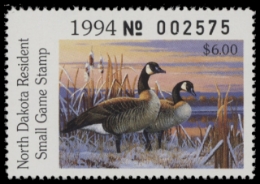 Scan of 1994 North Dakota Duck Stamp