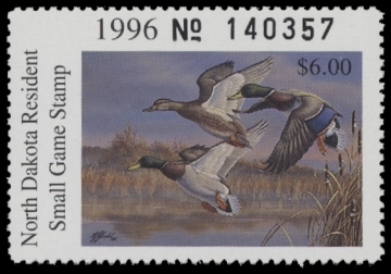 Scan of 1996 North Dakota Duck Stamp