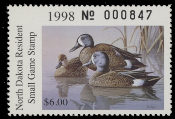 Scan of 1998 North Dakota Duck Stamp