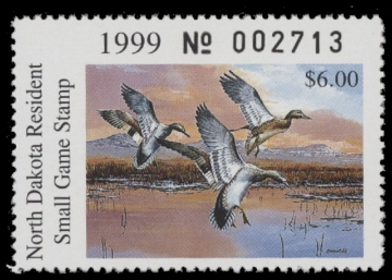 Scan of 1999 North Dakota Duck Stamp