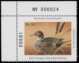 Scan of 2015 Oregon Duck Stamp