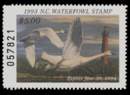 Scan of 1993 North Carolina Duck Stamp