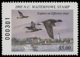 Scan of 1995 North Carolina Duck Stamp