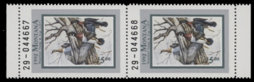 Scan of 1992 Montana Duck Stamp