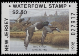 Scan of 1992 New Jersey Duck Stamp