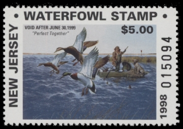 Scan of 1997 New Jersey Non-Resident Duck Stamp