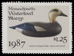 Scan of 1987 Massachusetts Duck Stamp