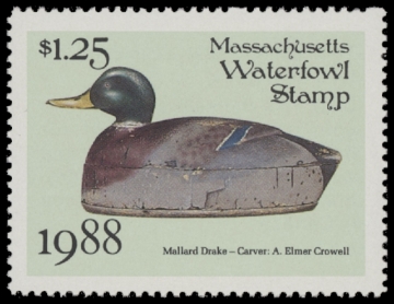 Scan of 1988 Massachusetts Duck Stamp