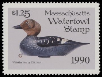 Scan of 1990 Massachusetts Duck Stamp