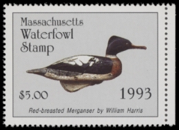 Scan of 1993 Massachusetts Duck Stamp