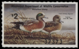 Scan of 1986 Mississippi Duck Stamp