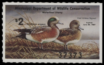 Scan of 1986 Mississippi Duck Stamp