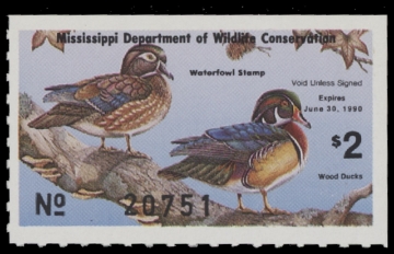 Scan of 1989 Mississippi Duck Stamp