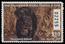 Scan of 2006 Mississippi Duck Stamp