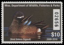 Scan of 2007 Mississippi Duck Stamp