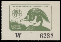 Scan of 1976 Michigan Duck Stamp - First of State