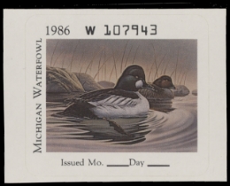 Scan of 1986 Michigan Duck Stamp