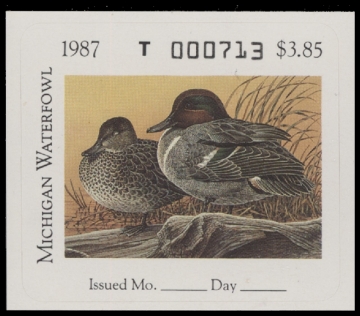 Scan of 1987 Michigan Duck Stamp