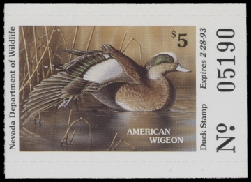 Scan of 1992 Nevada Duck Stamp