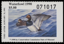 Scan of 1990 Missouri Duck Stamp