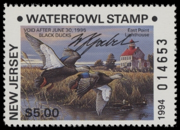 Scan of 1994 New Jersey NR Duck Stamp AS 