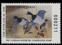 Scan of 1997 Louisiana Duck Stamp