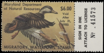 Scan of 1984 Maryland Duck Stamp