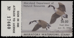 Scan of 1985 Maryland Duck Stamp