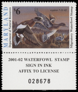 Scan of 2001 Maryland Duck Stamp