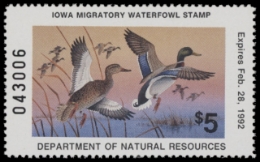 Scan of 1991 Iowa Duck Stamp